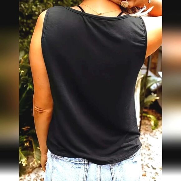 Women's American Flag Print Tank Top - Picture 2 of 3